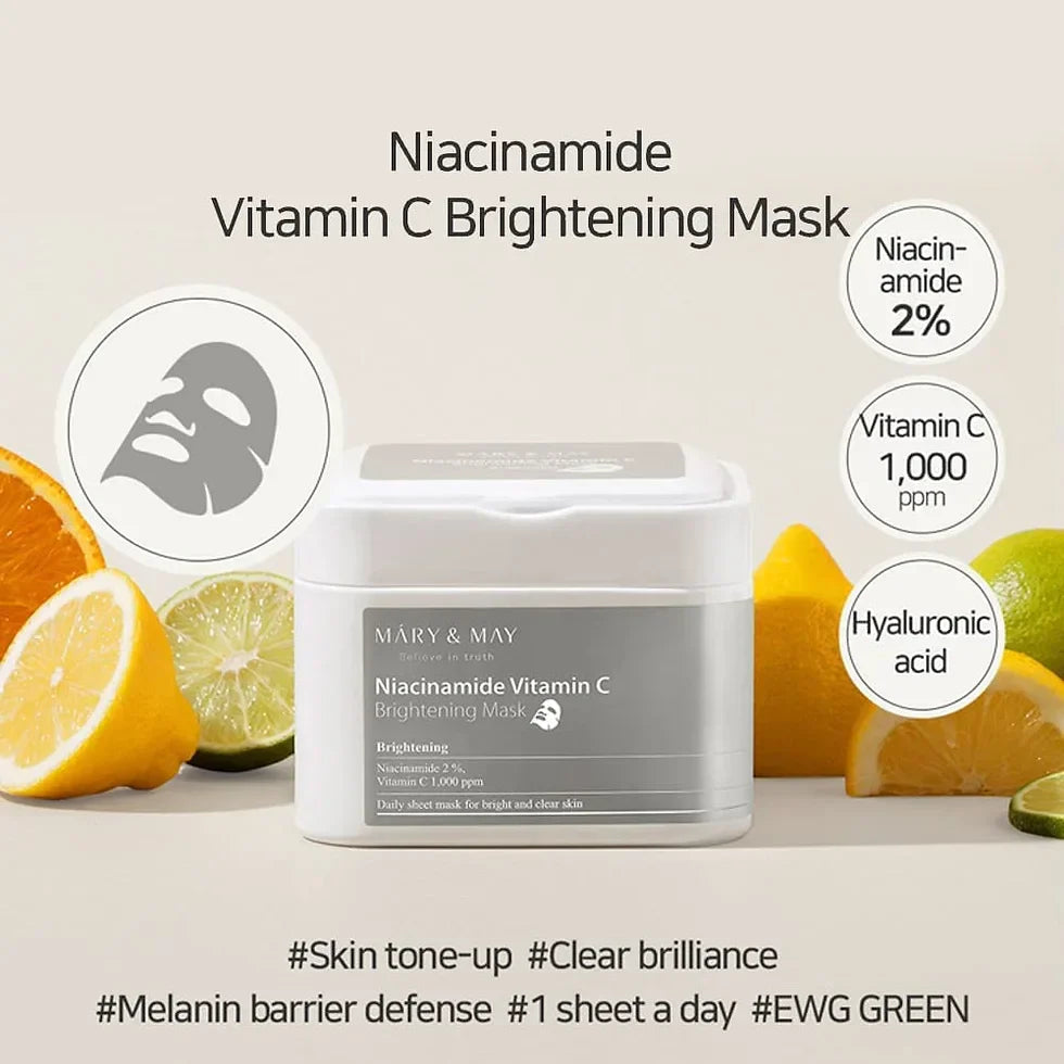 Mary & May  –  Niacinamide Vitamin C Brightening Mask