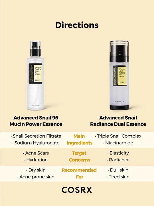 COSRX - Advanced Snail Radiance Dual Essence - 80ml Cosmetic Holic