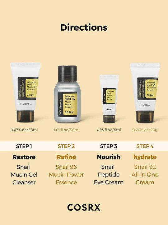 Cosrx - ALL ABOUT SNAIL KIT 4-step Cosmetic Holic