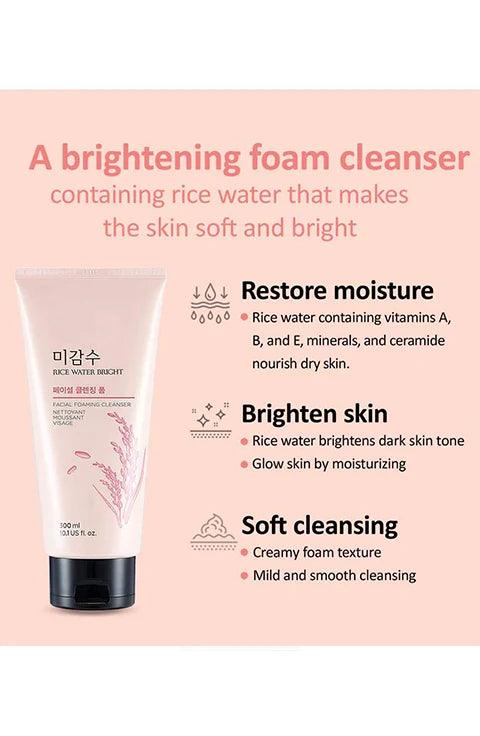 The Face Shop - Rice Water Bright Cleansing Foam 150ml - Cosmetic Holic